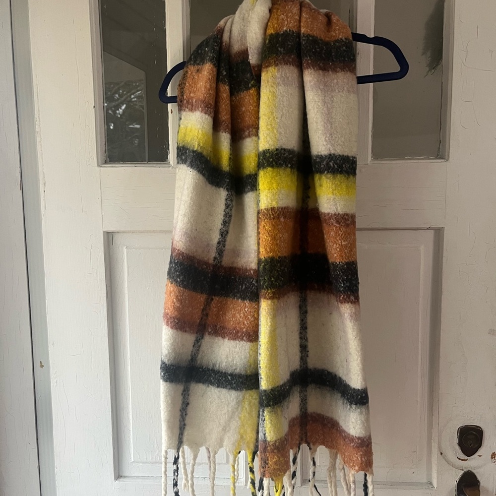 AERIE Cozy Multicolor Plaid Scarf